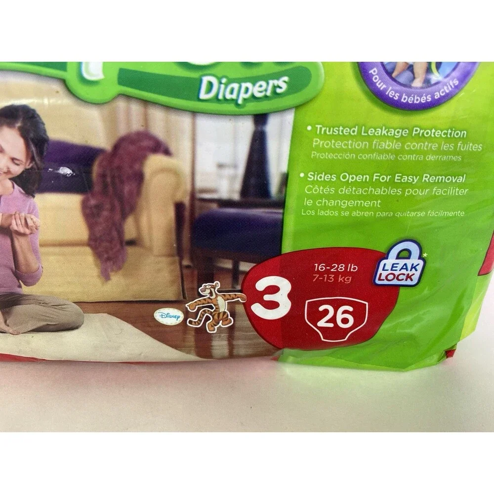 2010 Huggies Little Movers Slip On Diapers Size 3 Pack of 26 Diapers NEW